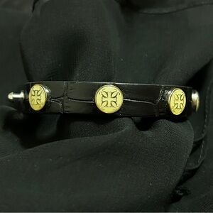 Tory Burch leather logo bracelet